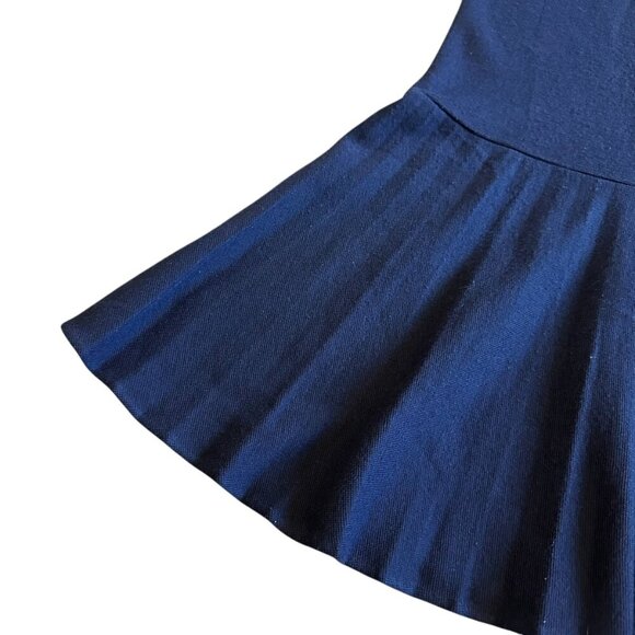 Theory Sleeveless Navy Wool Blend Fit N Flare Dress Skater Mini Size 0 Women's - Picture 3 of 11